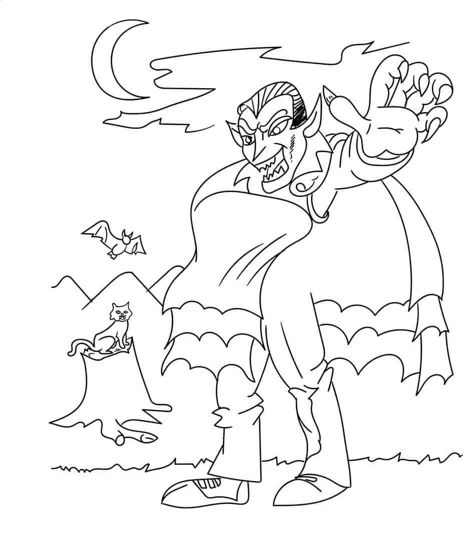 Vampire Coloring Picture