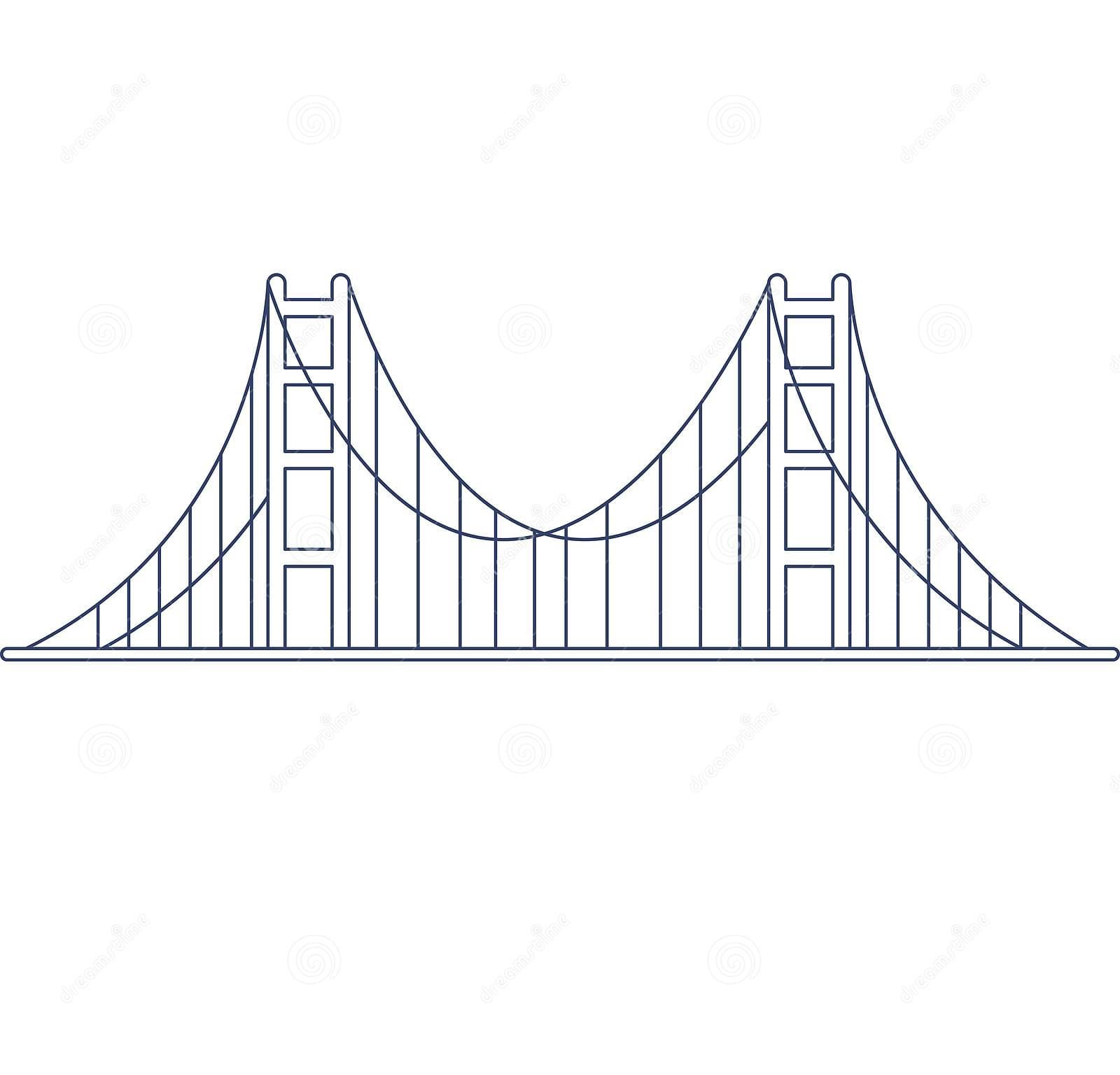 Vector Golden Gate Bridge For Painting