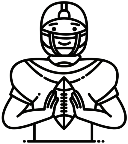 Wide Receiver Coloring Page