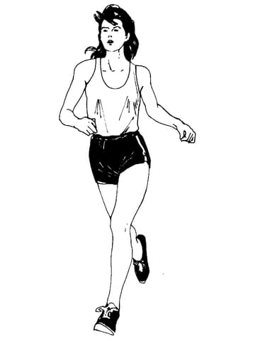 Woman Marathon Runner Image