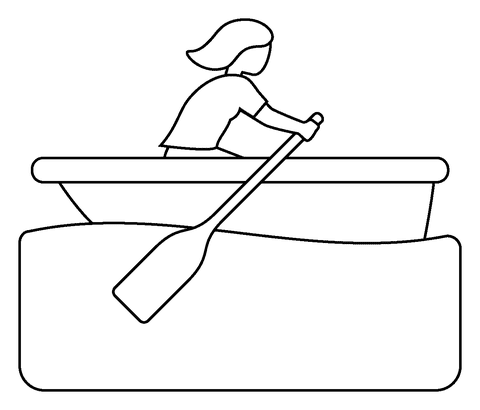 Woman Rowing Boat Emoji