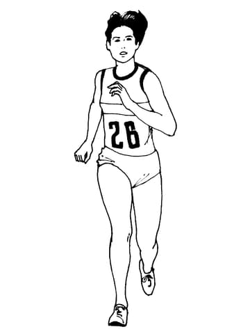 Woman Running A Marathon