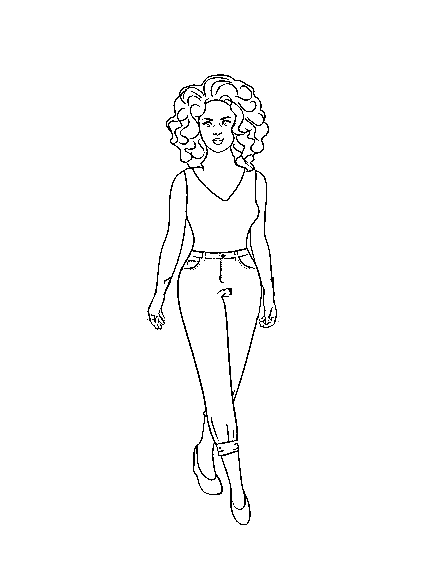 Woman Wear Jeans Image