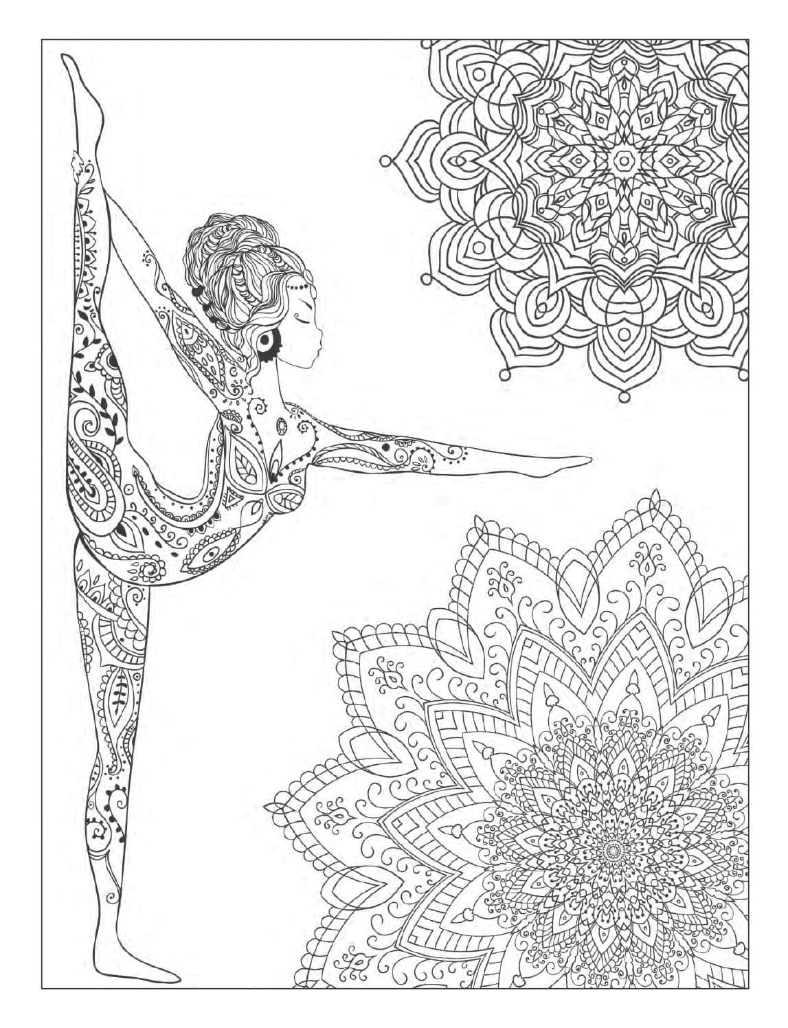 Yoga Poses And Mandalas