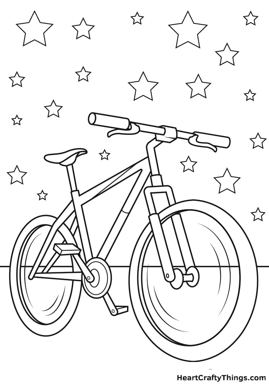 Bicycles Image Coloring Page