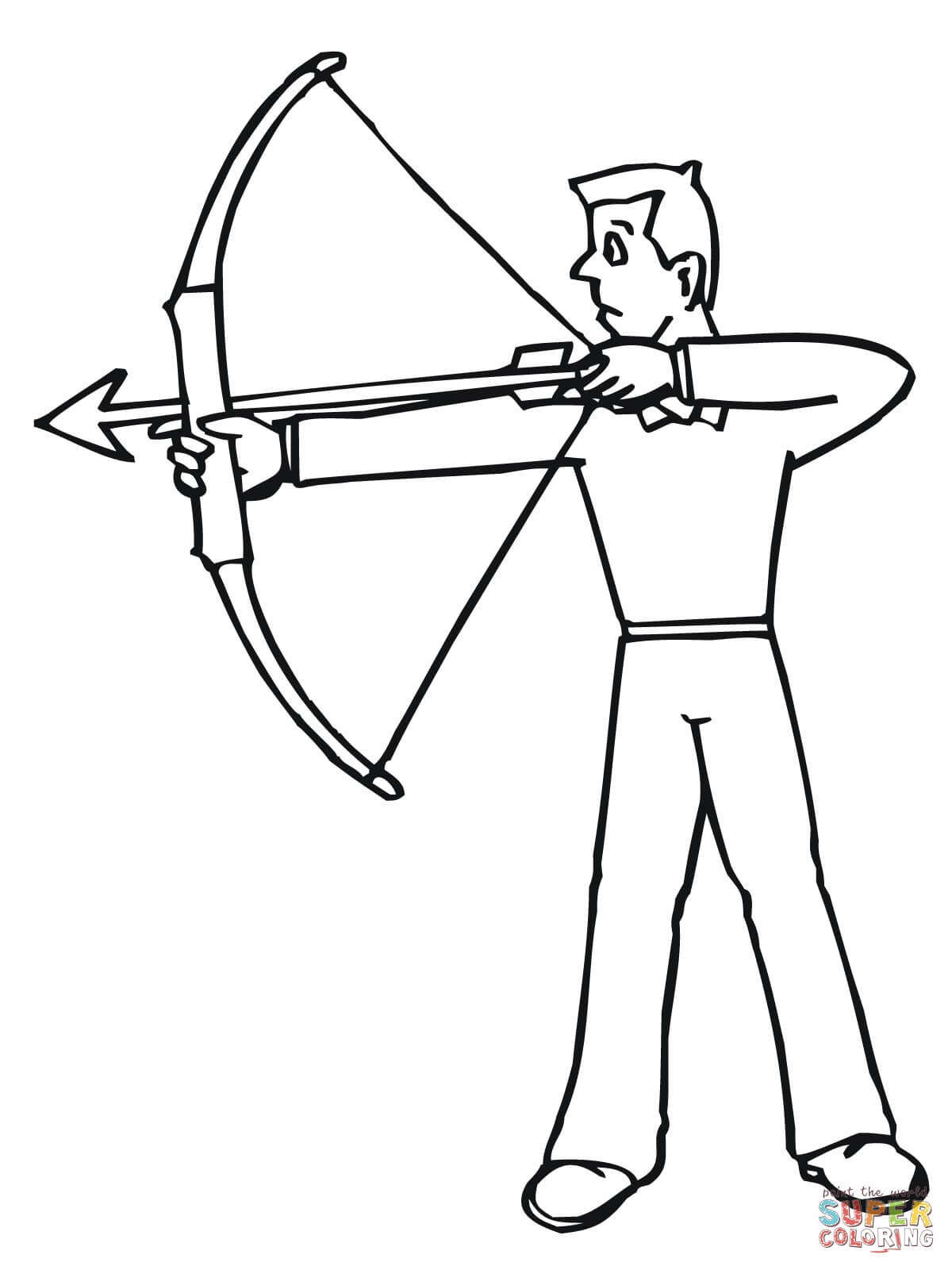 Bow And Arrow Coloring Page