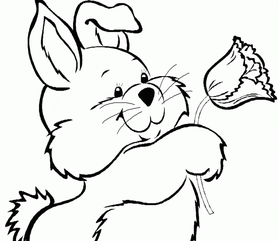 Bunny Shocking Coloring Page