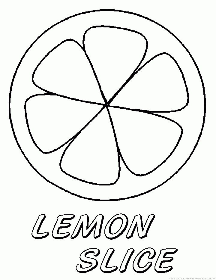 Print Lemon Coloring Page