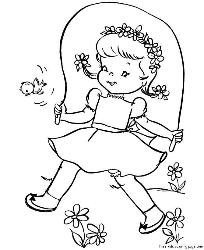 Jump Rope Coloring Page