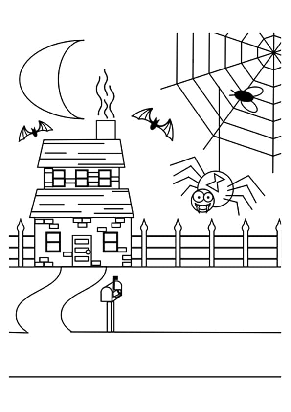 A Haunted House And Spider