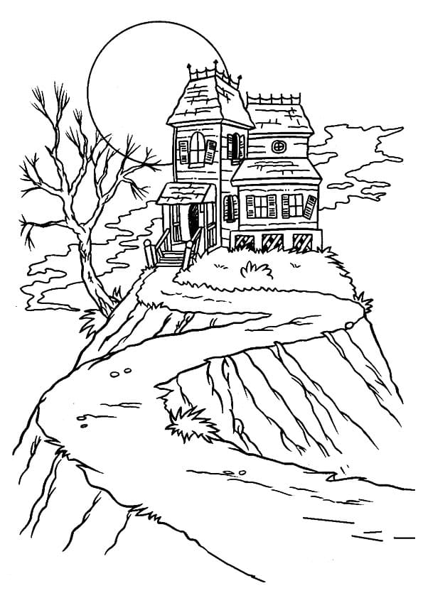 A Haunted House On A Hill For Kids