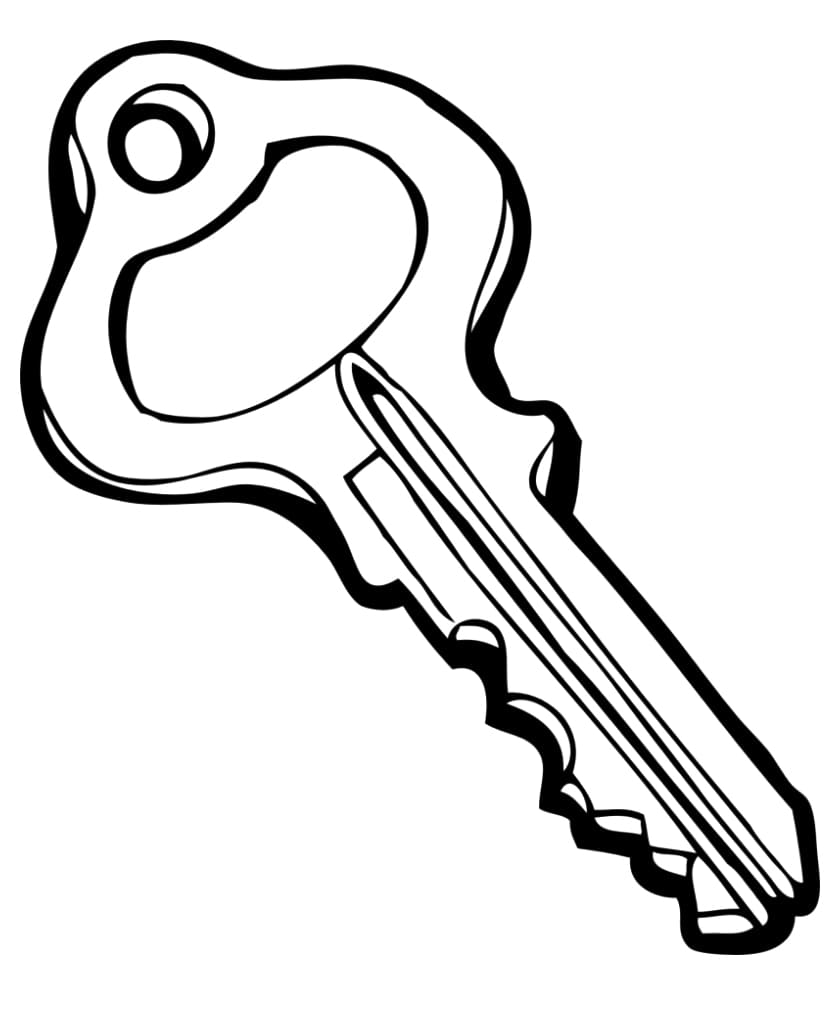 A House Key Printable For Kids Coloring Page