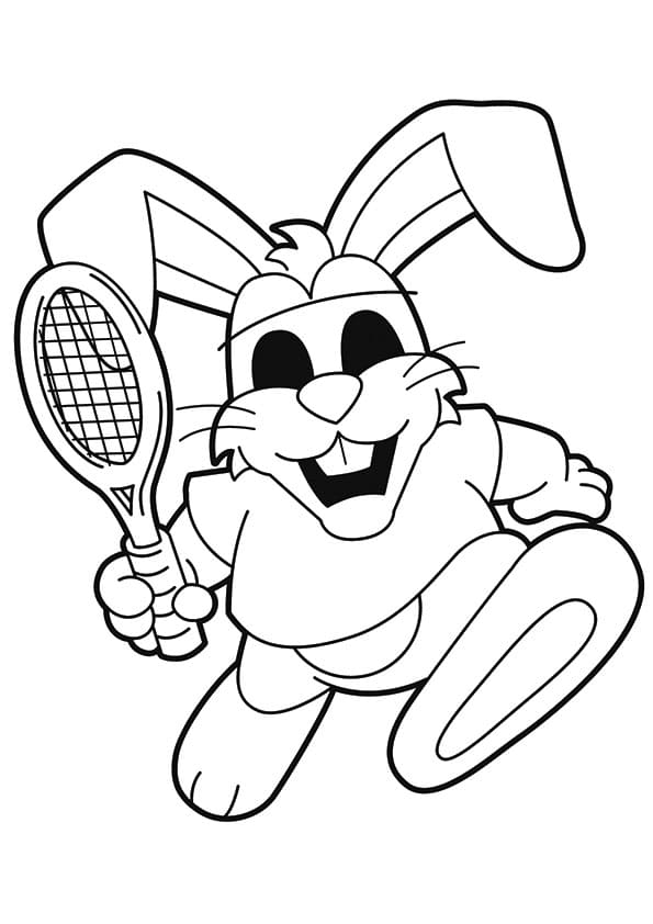 A Sporty Tennis Coloring Page