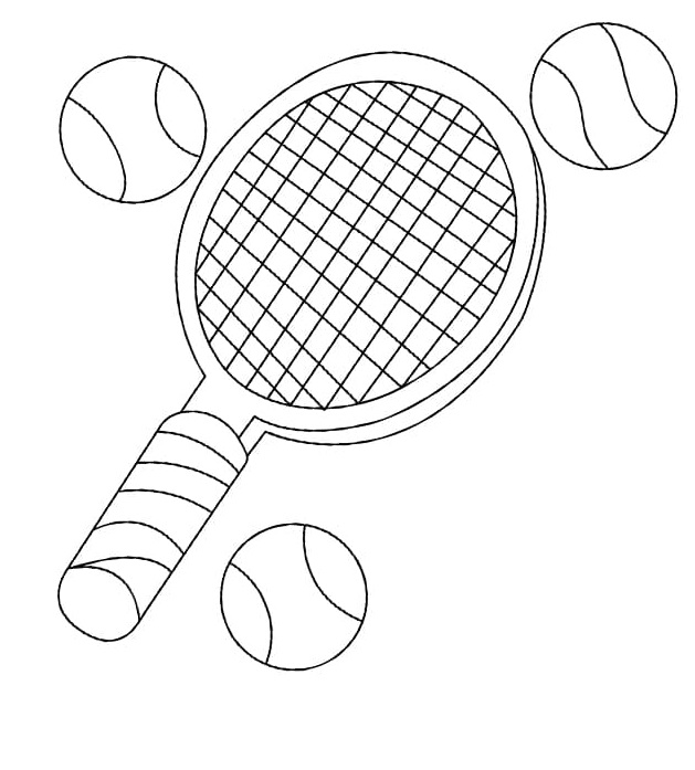 A Tennis Balls Bat Drawing