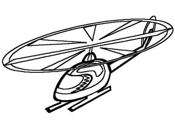 Aeromodelling Helicopter Image For Kids Coloring Page