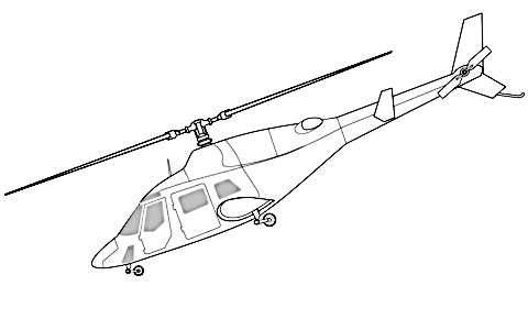 Bell 222 Helicopter Coloring Page