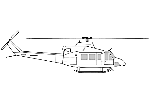 Bell 412 Helicopter Coloring Page