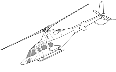 Bell 430 Helicopter Coloring Page