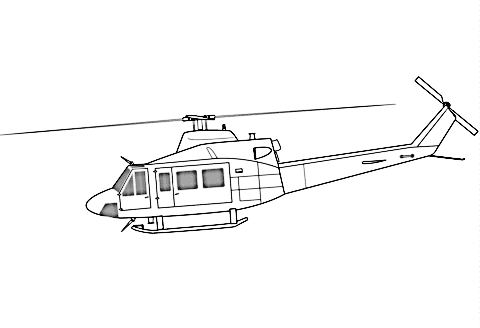Bell CH-146 Griffon Helicopter Coloring Page
