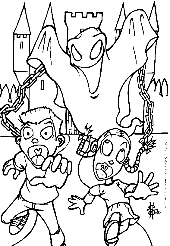 Best Ghost Image For Children Coloring Page