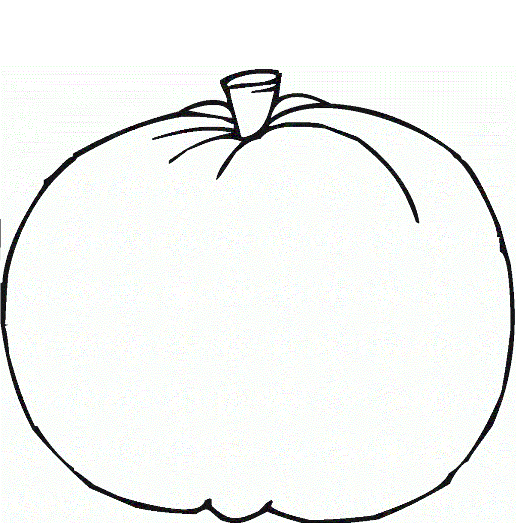 Blank Pumpkin Printable Image For Kids Coloring Page