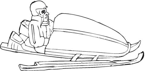 Bobsleigh Coloring Page