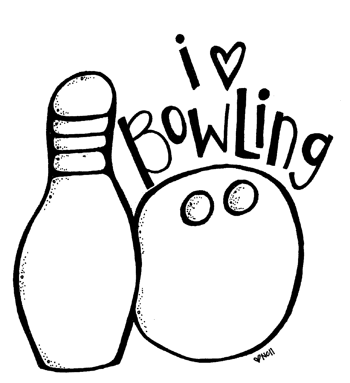Bowling Clip Art Painting