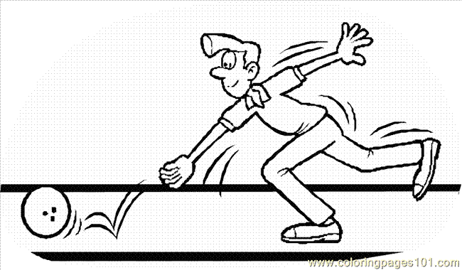 Bowling Picture For Kids Coloring Page