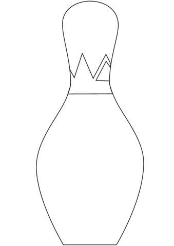 Bowling Pin For Kids Coloring Page