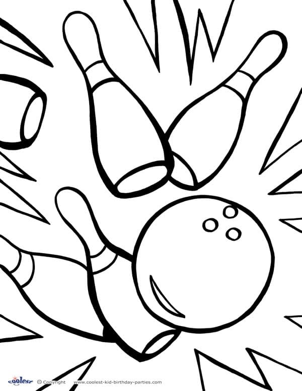 Bowling Sweet Image Coloring Page
