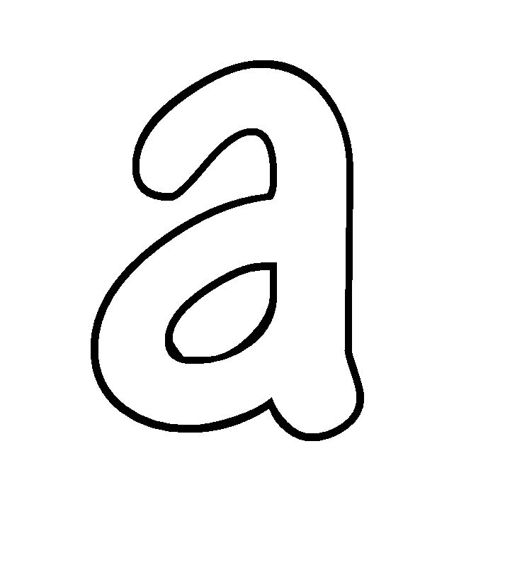 Bubble Letter A For Children Coloring Page