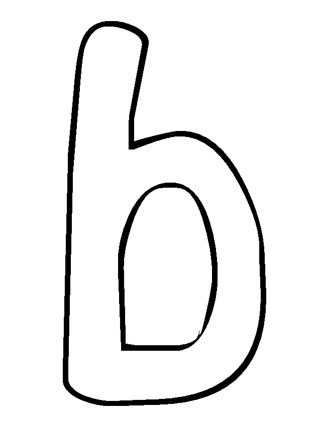 Bubble Letter B For Children Coloring Page