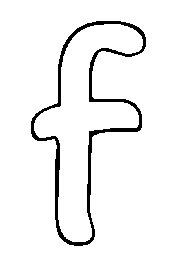 Bubble Letter F For Children Coloring Page