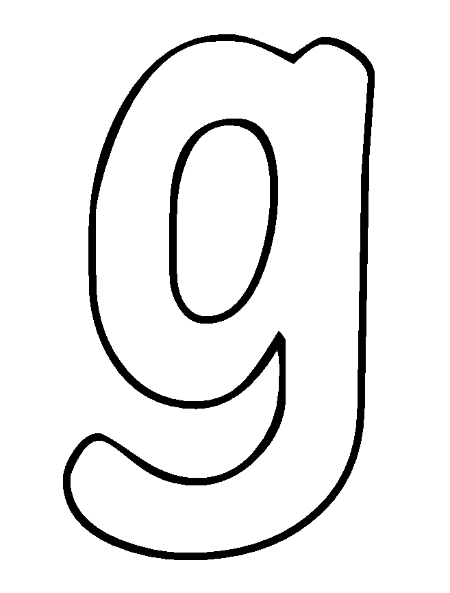 Bubble Letter G For Children Coloring Page