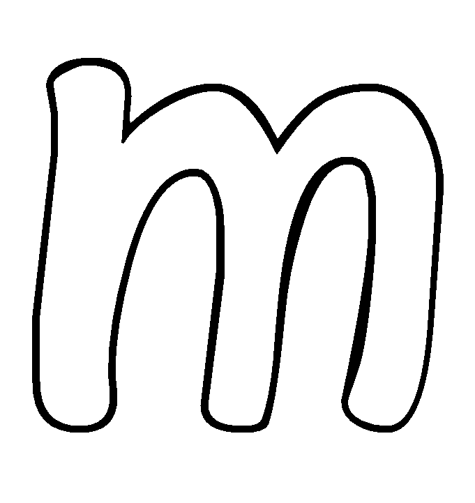 Bubble Letter M For Children