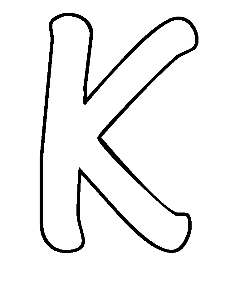 Bubble Letters K For Children