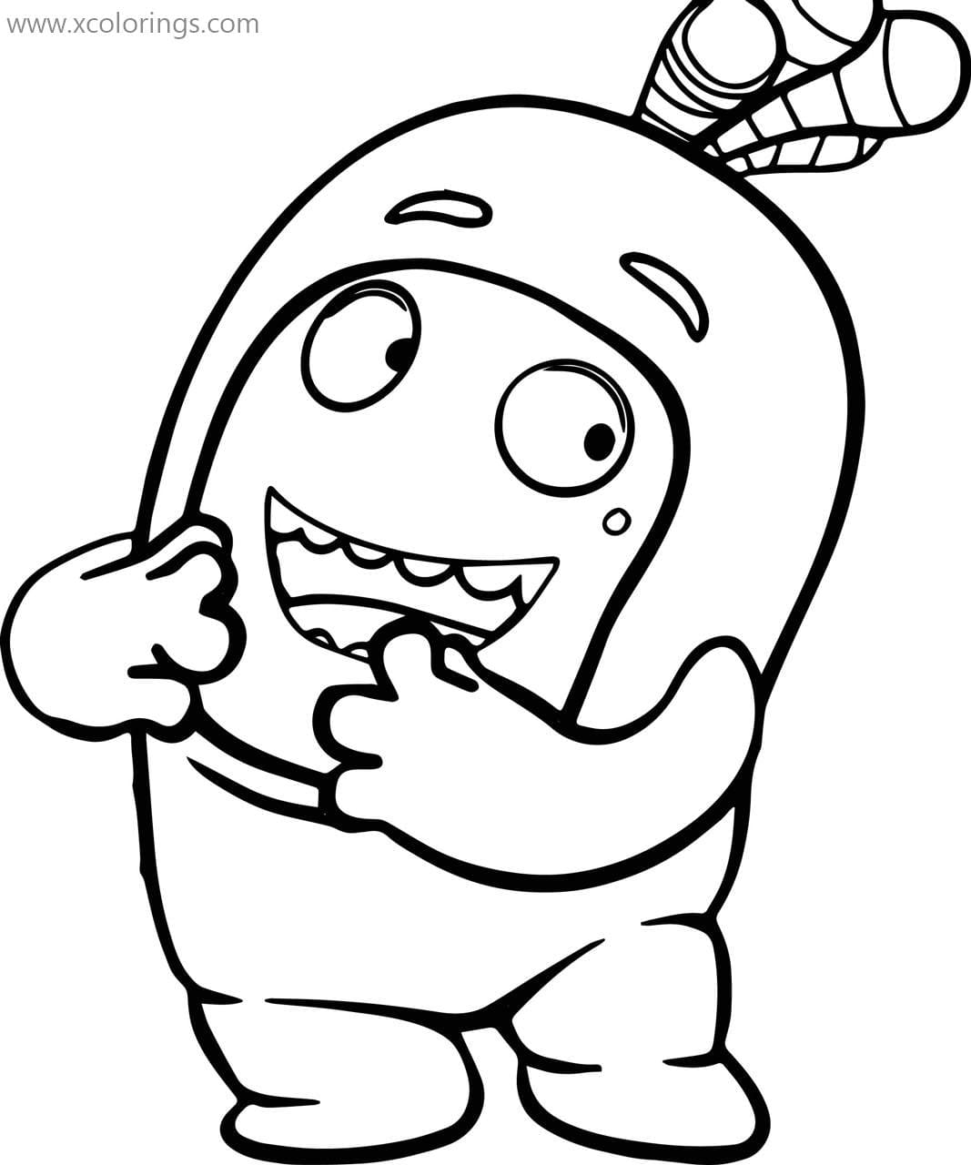 Bubbles From Oddbods Image Coloring Page