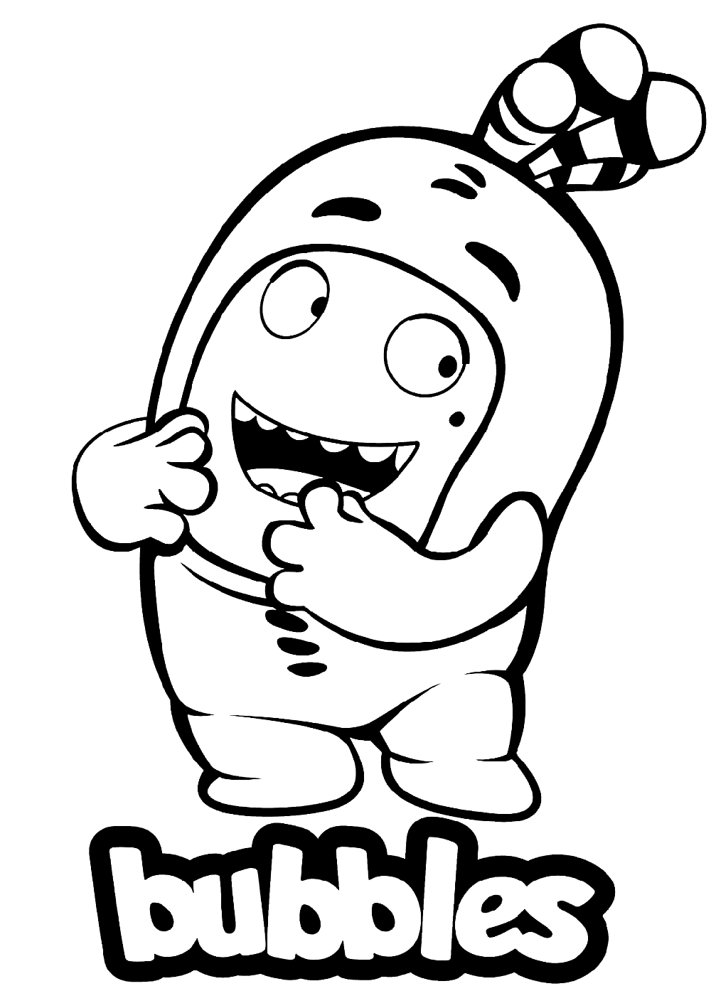 Bubbles Oddbods Coloring Page