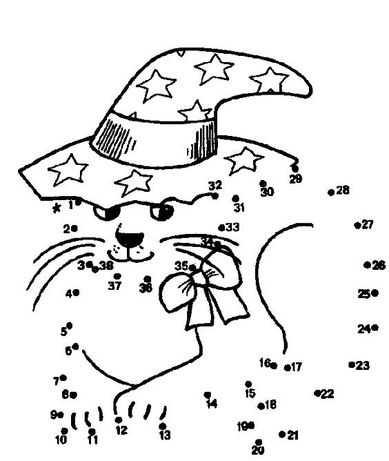 Cat Halloween Picture Coloring Page