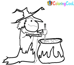 Halloween Cauldron Coloring Pages