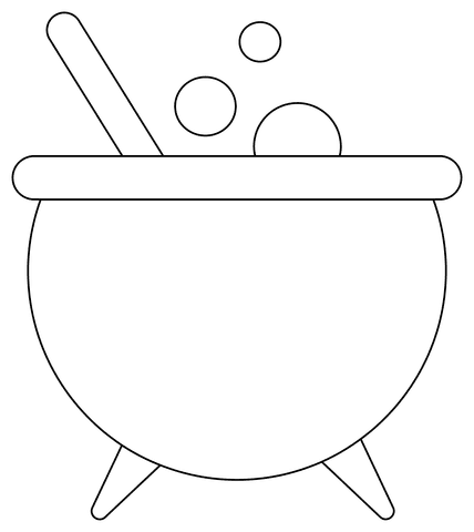 Cauldron For Children Coloring Page