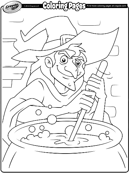 Cauldron Sweet For Children Coloring Page