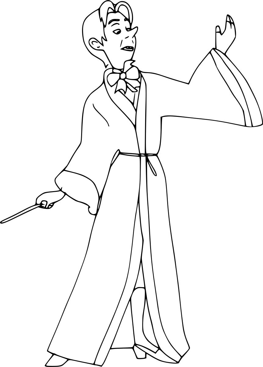 Cedric The Sorcerer Coloring Page