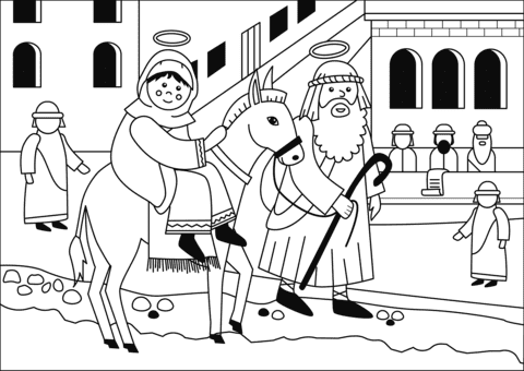 Census At Bethlehem For Kids Coloring Page