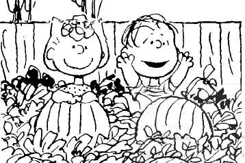Charlie Brown Pumpkin Patch Coloring Page