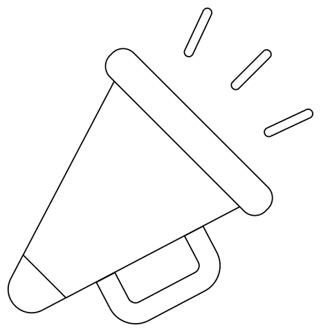 Cheer Megaphone Coloring Coloring Page