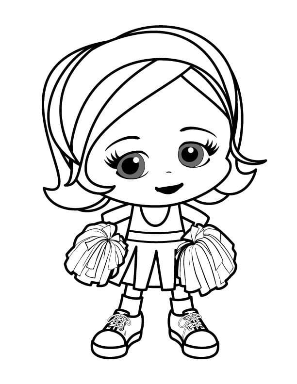 Cheerleading Picture For Kids Coloring Page