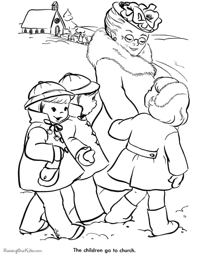 Christian Christmas For Kids Coloring Page