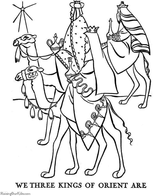 Christian Christmas Image For Children Coloring Page
