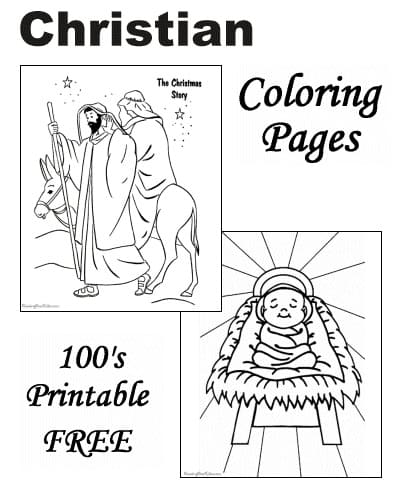 Christian Christmas Story Coloring Page